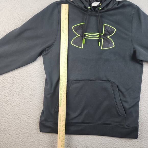 Under Armour Hoodie Men's Medium Loose Black Jumper Pullover Hooded Sweatshirt - Picture 6 of 11
